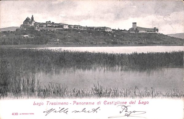 ac3051 - CARTOLINA  D'EPOCA - Perugia Provincia - TRASIMENO  1904