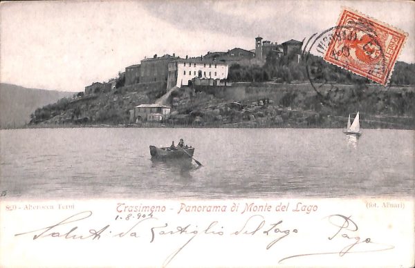 ac3054 - CARTOLINA  D'EPOCA - Perugia Provincia - TRASIMENO  1904