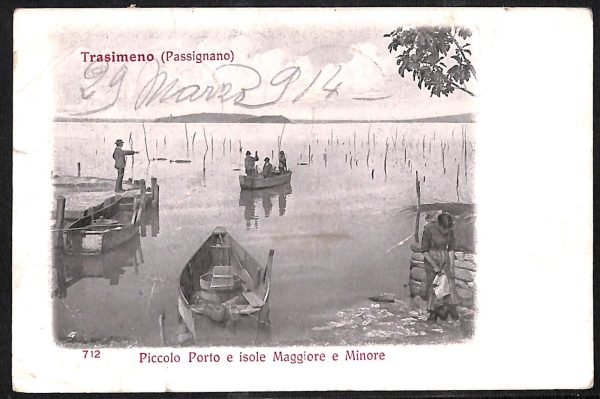 ac3059 - CARTOLINA  D'EPOCA - Perugia Provincia - TRASIMENO  1914