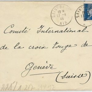 42023  FRANCE - POSTAL HISTORY: Yvert # 521A on COVER to RED CROSS German censor