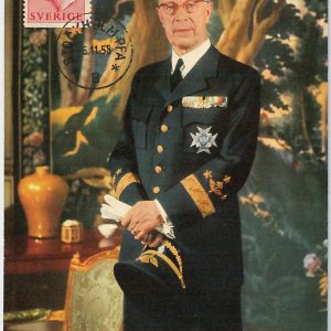 57452 - SWEDEN - POSTAL HISTORY: MAXIMUM CARD 1958  -  ROYALTY