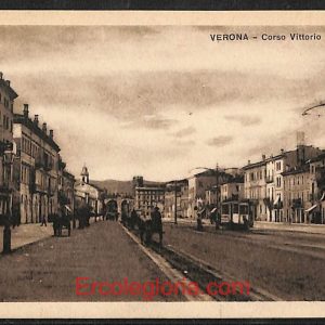 ae2879 - CARTOLINA  D'EPOCA - Verona Città - Corso Vittorio Emanuele