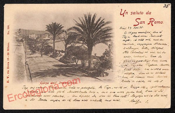ag5087 - CARTOLINA D'EPOCA - Imperia Provincia - Sanremo   1898