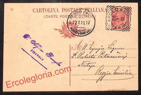 ai1195 - STORIA POSTALE - Rovigo Provincia - Ficarolo