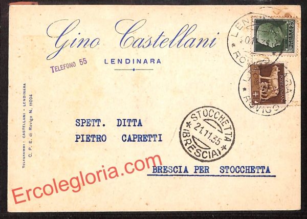 ai1198 - STORIA POSTALE - Rovigo Provincia - Lendinara