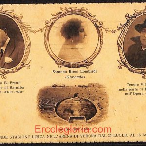 ae2995 - CARTOLINA  D'EPOCA - Verona Città - Opera  '' Gioconda''