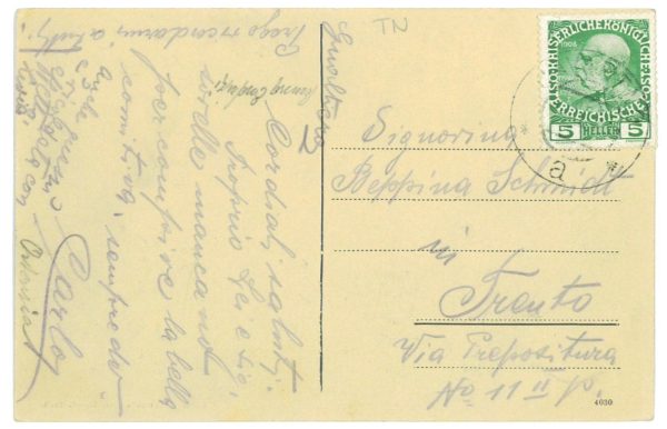 P2998 - CAVARENO (TRENTO) 1910, BELLISSIMA CARTOLINA - immagine 2
