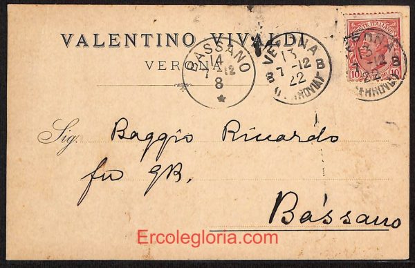 ae3007 - CARTOLINA  D'EPOCA - Verona Città - Valentino Vivaldi