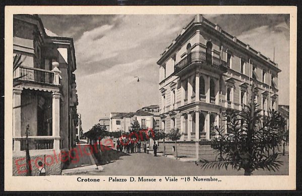 ae5585 - CARTOLINA D'EPOCA - Crotone Città - Palazzo D. Morace
