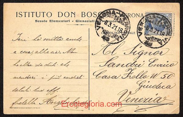 ae3008 - CARTOLINA  D'EPOCA - Verona Città - Istituto Don Bosco