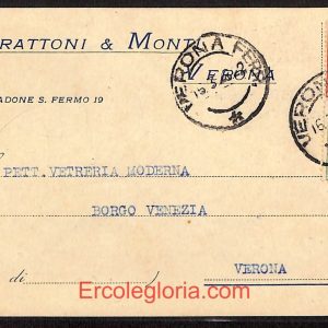 ae3010 - CARTOLINA  D'EPOCA - Verona Città - Carattoni Monti