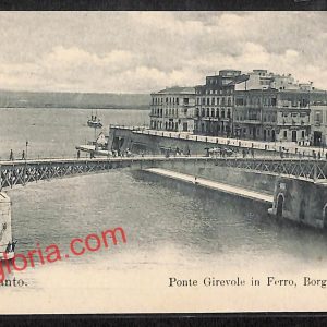 ai7391 - CARTOLINA D' EPOCA - Taranto Città - Ponte Girevole