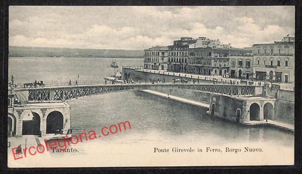 ai7391 - CARTOLINA D' EPOCA - Taranto Città - Ponte Girevole