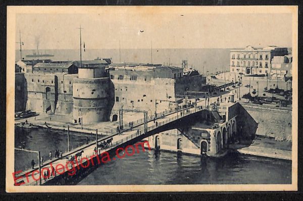 ai7392 - CARTOLINA D' EPOCA - Taranto Città - Ponte Girevole