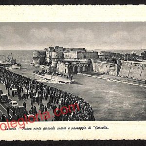 ai7393 - CARTOLINA D' EPOCA - Taranto Città - Nuovo Ponte Girevole