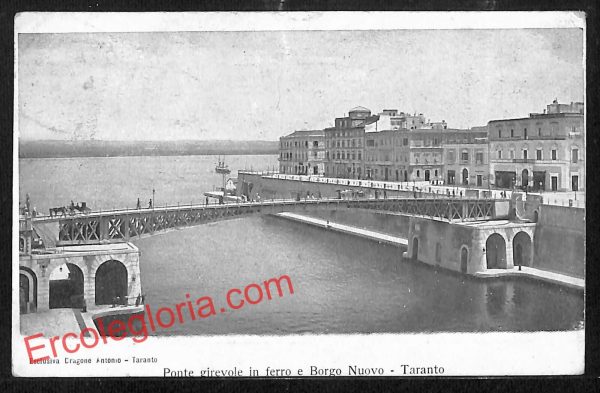 ai7394 - CARTOLINA D' EPOCA - Taranto Città - Ponte Girevole