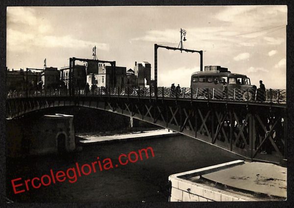 ai7395 - CARTOLINA D' EPOCA - Taranto Città - Ponte Girevole