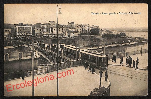 ai7396 - CARTOLINA D' EPOCA - Taranto Città - Ponte  Girevole