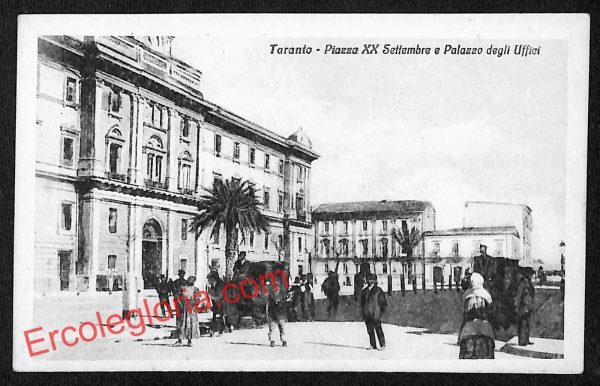 ai7402 - CARTOLINA D' EPOCA - Taranto Città - Piazza XX Settembre