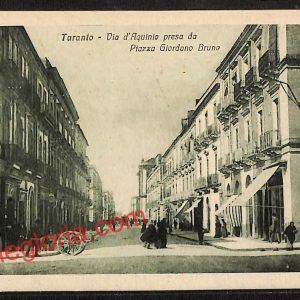 ai7403 - CARTOLINA D' EPOCA - Taranto Città - Via d' Aquinio