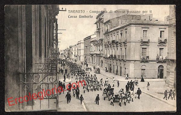ai7404 - CARTOLINA D' EPOCA - Taranto Città - Corso Umberto