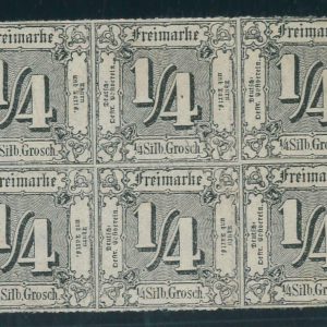 P3266 D - GERMANY ,  THURN & TAXIS, MICHEL 25 BLOCK OF 6 IN MNH CONDITION