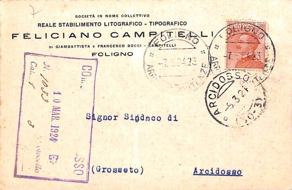 ac3205 - CARTOLINA  D'EPOCA - Perugia Provincia - FOLIGNO  1924