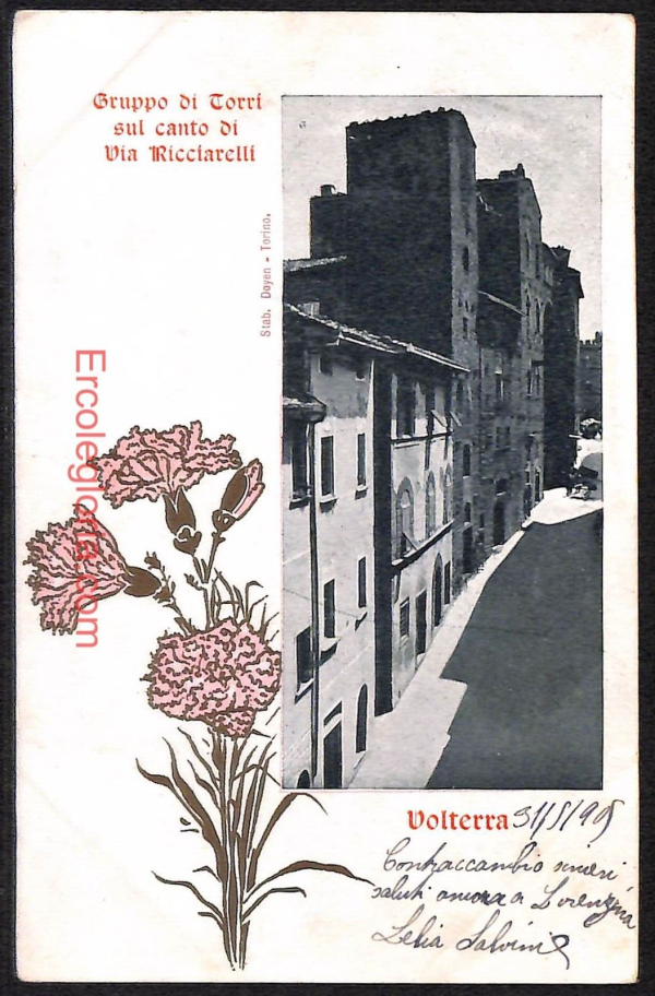 ad7294 - CARTOLINA D'EPOCA - Pisa Provincia - Volterra    1905