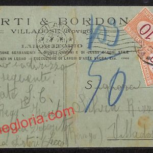 ai1220 - STORIA POSTALE - Rovigo Provincia - Villadose