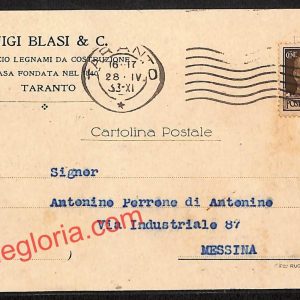 ai7409 - STORIA POSTALE - Taranto Città - Luigi Blasi