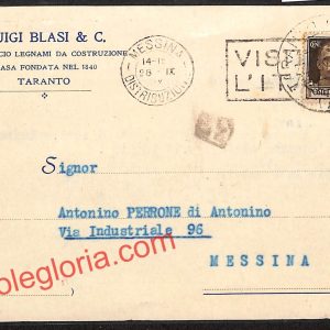 ai7410 - STORIA POSTALE - Taranto Città - Luigi Blasi
