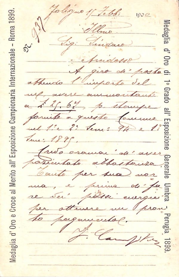 ac3216 - CARTOLINA  D'EPOCA - Perugia Provincia - FOLIGNO  1900 - immagine 2