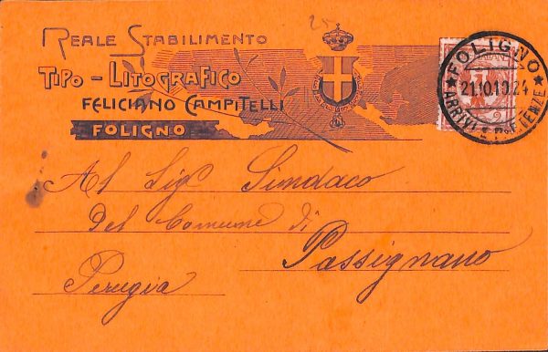 ac3217 - CARTOLINA  D'EPOCA - Perugia Provincia - FOLIGNO  1910
