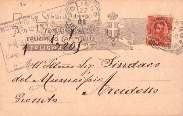 ac3219 - CARTOLINA  D'EPOCA - Perugia Provincia - FOLIGNO  1900