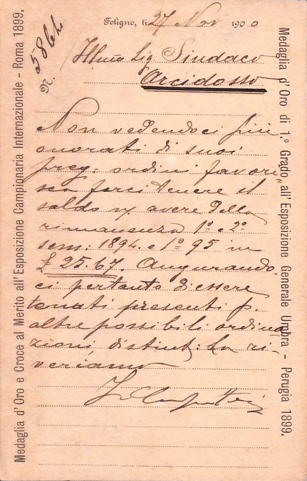 ac3219 - CARTOLINA  D'EPOCA - Perugia Provincia - FOLIGNO  1900 - immagine 2