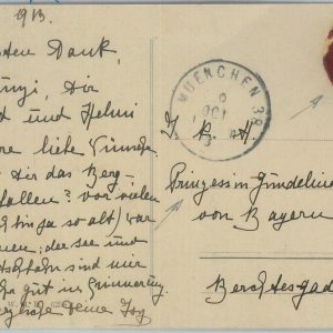 81998 - GERMANY Bayern - POSTAL HISTORY - ROYAL MAIL postcard with WAX SEAL 1913