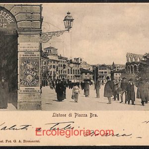 ae3038 - CARTOLINA  D'EPOCA - Verona Città - Piazza Bra  1901