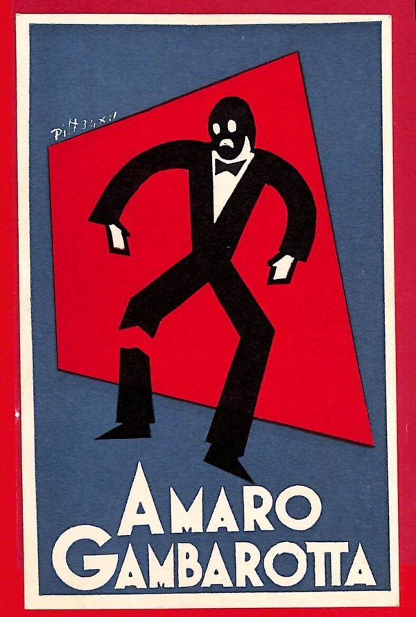 P0769 - CARTOLINA D'EPOCA - Pubblicitaria Illustrata AMARO GAMBATOTTA Ill. PITT