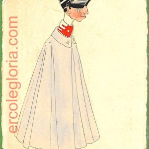 ah1675 - CARTOLINA EPOCA dipinta a MANO: Costume Militare VICENZA Cavalleggeri