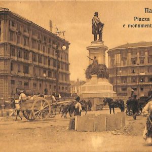 ab8013 - CARTOLINA  D'EPOCA - Napoli  Città  - Piazza Ferrovia  1910