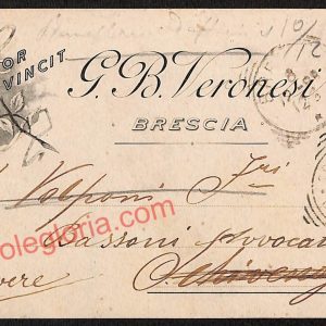 ae4219 - CARTOLINA  D'EPOCA - Brescia Città - Labor Omnia Vincit  1898