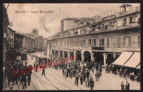 ae4221 - CARTOLINA  D'EPOCA - Brescia Città -  Corso Zanardelli  1917