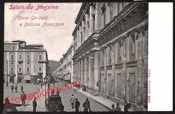 ag8727 - CARTOLINA D'EPOCA - Messina Città - Palazzo Municipale