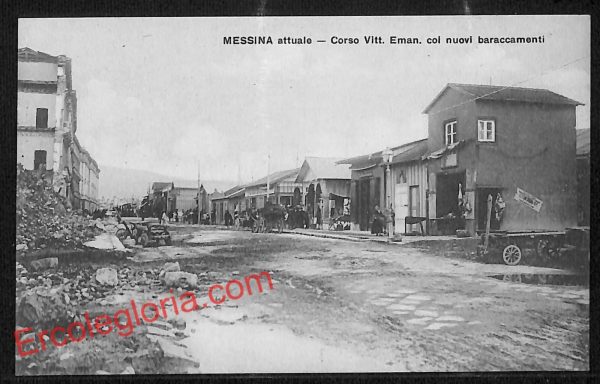 ag8731 - CARTOLINA D'EPOCA - Messina Città - Corso Vittorio Emanuele