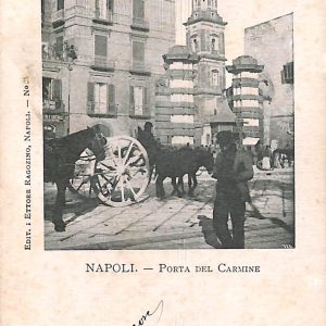 ab8021 - CARTOLINA  D'EPOCA - Napoli  Città - Porta del Carmine  1900'