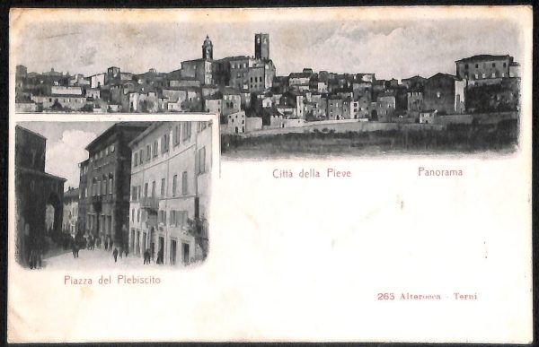ac2687 - CARTOLINA  D'EPOCA - Perugia Provincia - Città della Pieve  1906