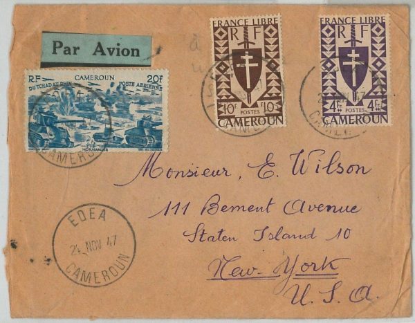 44783 - CAMEROUN  Cameroon - POSTAL HISTORY - COVER from EDEA  1947