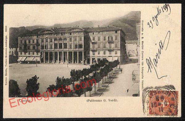 ag7812 - CARTOLINA D'EPOCA - Massa Carrara Città - Politeama G. Verdi