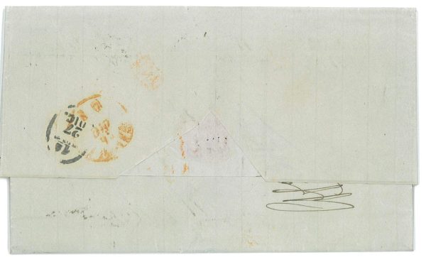 P4083 - FRANCE , YVERT NR. 38 X 2, ON FOLDED LETTER TO NAPLES, - immagine 2
