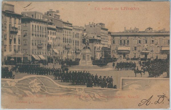 73341  - CARTOLINA d'Epoca: LIVORNO Città -   RIVISTA ACCADEMIA NAVALE
